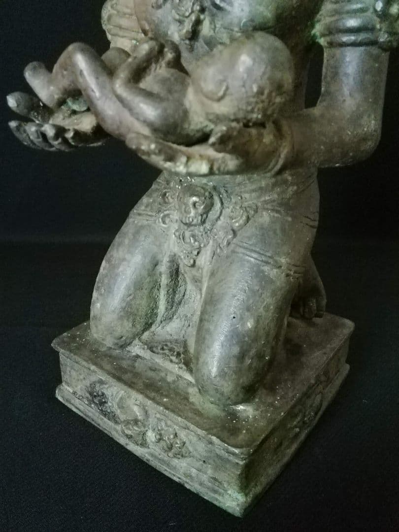 逸品　青銅牛神供犧子像　仏教　インド　中国　チベット　牛頭　 ガジュラーホ寺院群