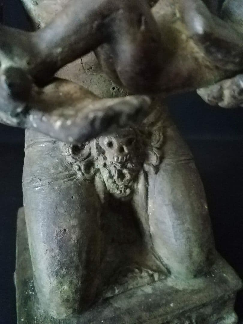 逸品　青銅牛神供犧子像　仏教　インド　中国　チベット　牛頭　 ガジュラーホ寺院群