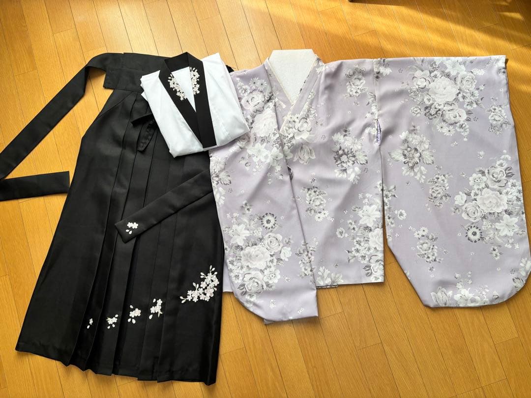 袴セット＆肌襦袢150 卒業式　小学生　キャサリンコテージ 袋・着付け説明書あり