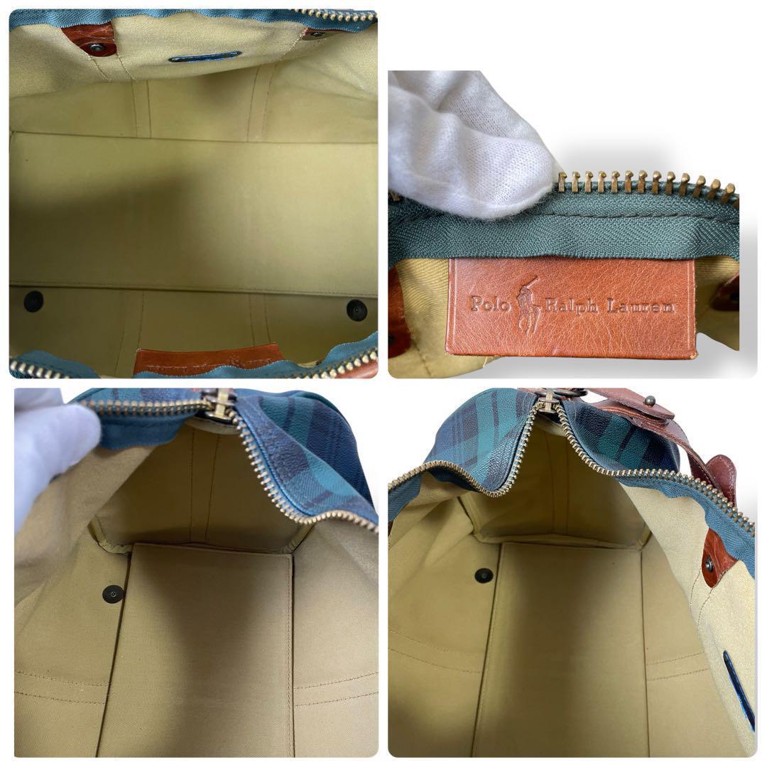 Vintage Polo Ralph Lauren☆チェック柄 ボストンバッグ