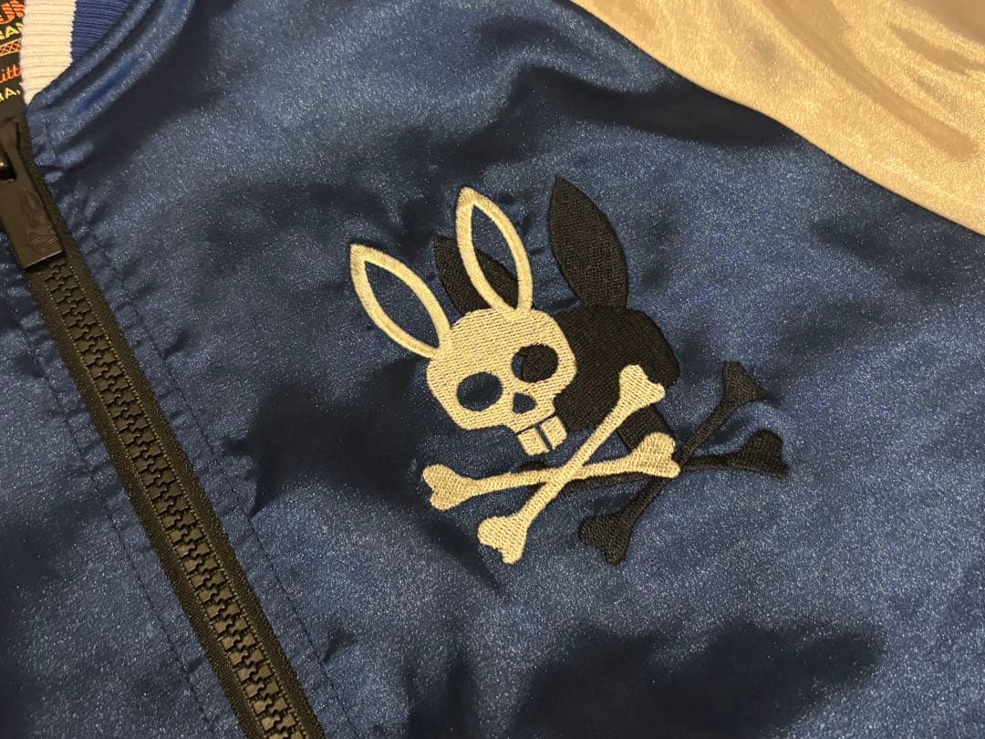 サイコバニー×スクーカム　バニーロゴ スカジャン　コラボ　ブルゾン　刺繍