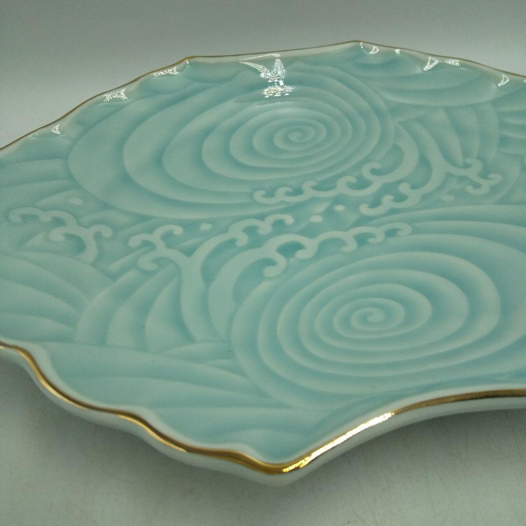 【お値下げ】有田焼うず潮7.5寸　波型皿　8枚セット　飲食店