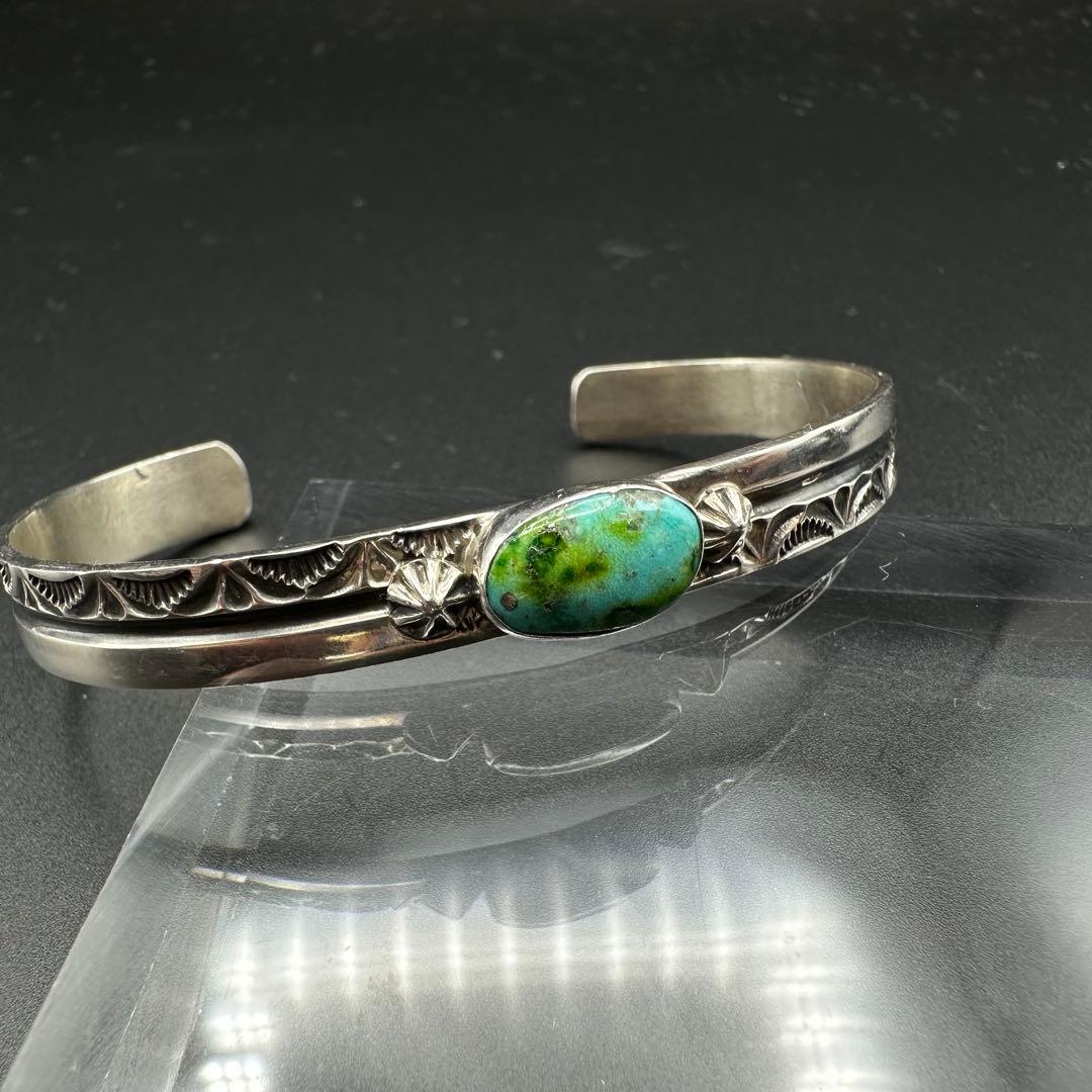 Navajo Henry Mariano スタンプワーク ターコイズ バングル
