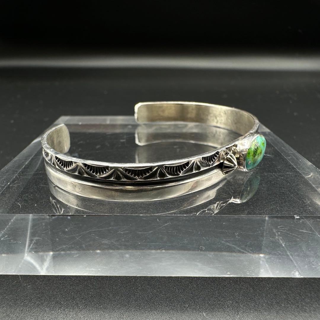 Navajo Henry Mariano スタンプワーク ターコイズ バングル