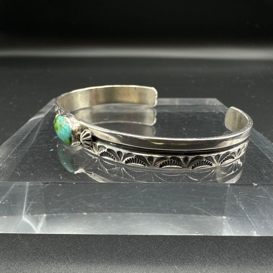 Navajo Henry Mariano スタンプワーク ターコイズ バングル