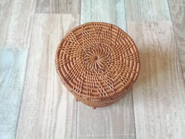 3種類セット●丸ボックス●柄入●アタ●バリ島●1195.5●アジアン雑貨