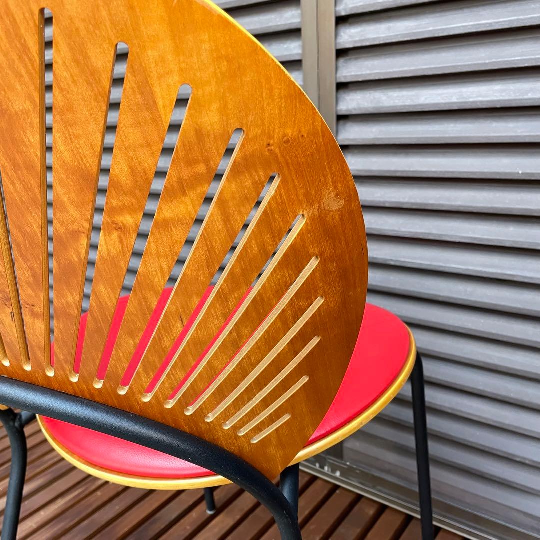 デンマーク　フレデリシア　椅子　ナナディツエル　　赤　2