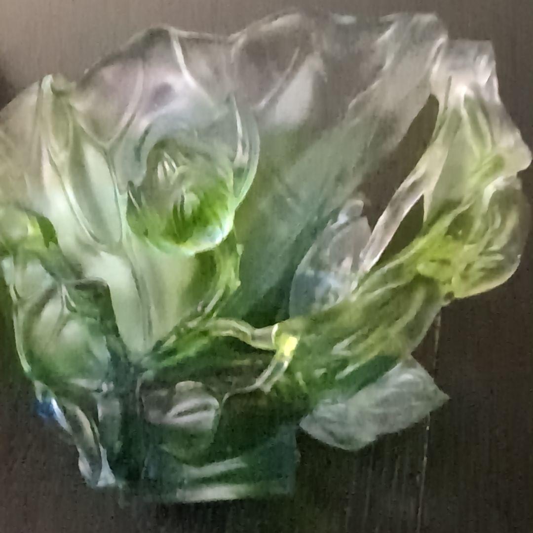 瑠璃工房LIULIGONGFANG ガラス工芸品　置物　LOTUS FLOWER