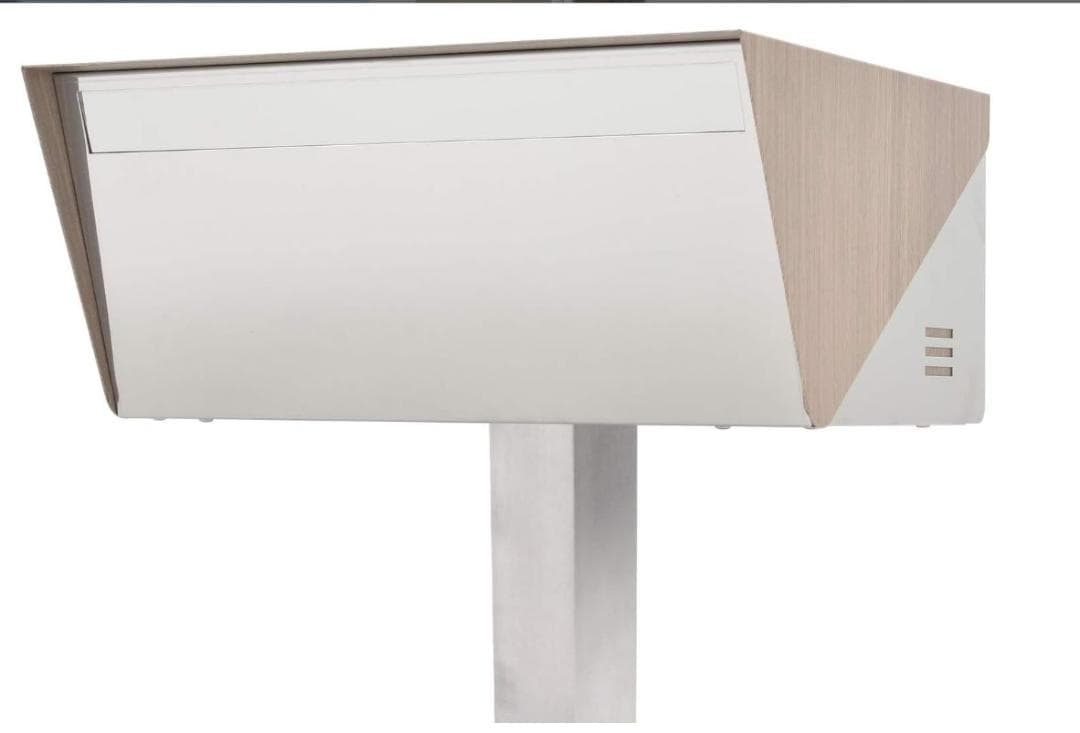 LEON　レオン　サンノゼライト ワイド 郵便ポスト ポール　木目調タモウッド