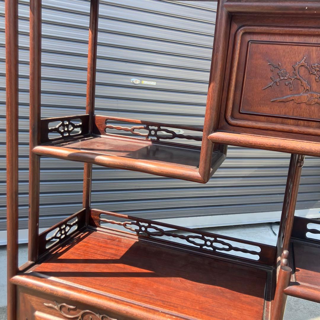 唐木家具 銘木 茶箪笥 飾り棚 中国茶棚 サイドボード ビンテージ ヴィンテージ