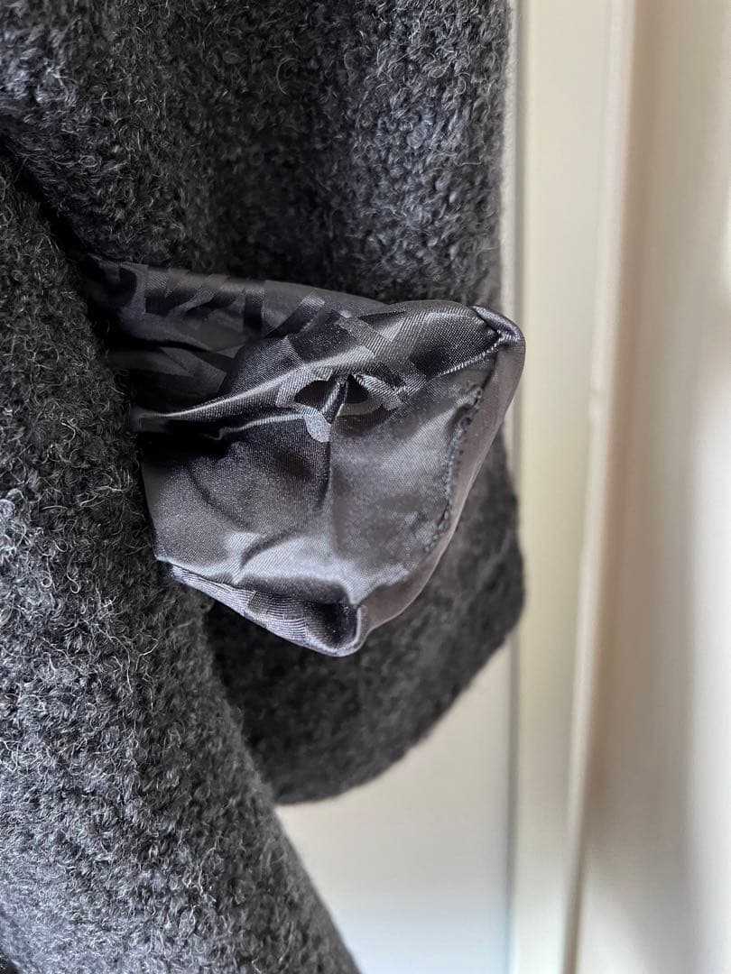 GANNI Recycled wool-blend bouclé coat