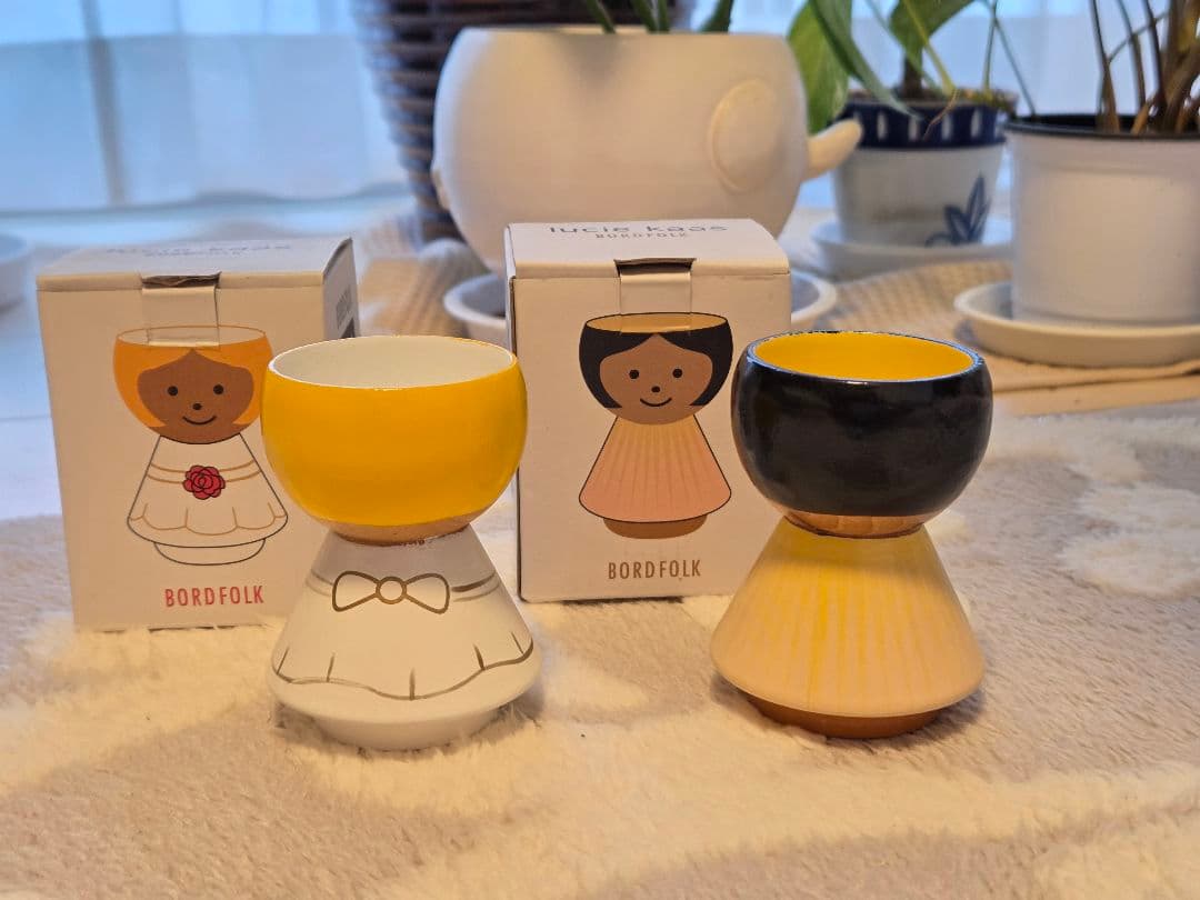 lucie kaas BORDFOLK 人形型木製置物 2個セット