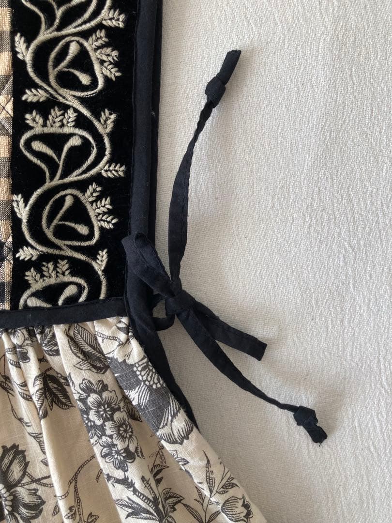 Bonjour Diary ボンジュールダイアリー　キルティングワンピース　8y