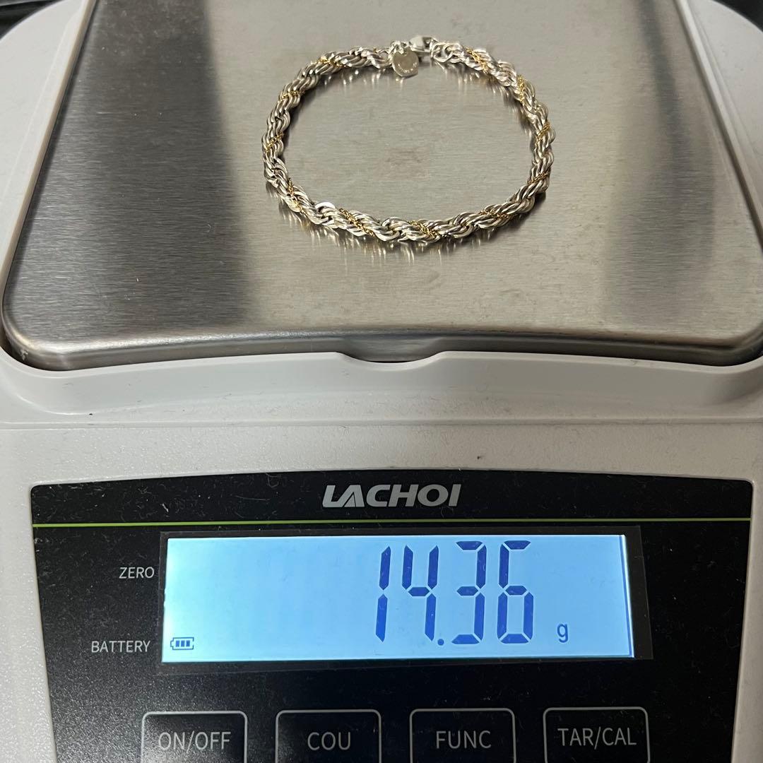 ティファニー TIFFANY&CO ツイストロープチェーンブレスレット コンビ