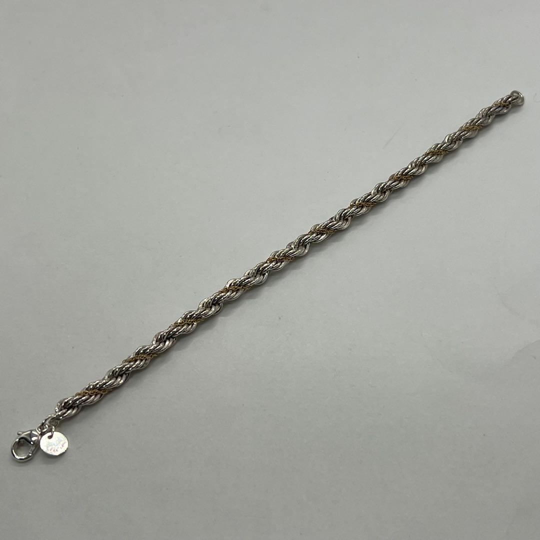 ティファニー TIFFANY&CO ツイストロープチェーンブレスレット コンビ