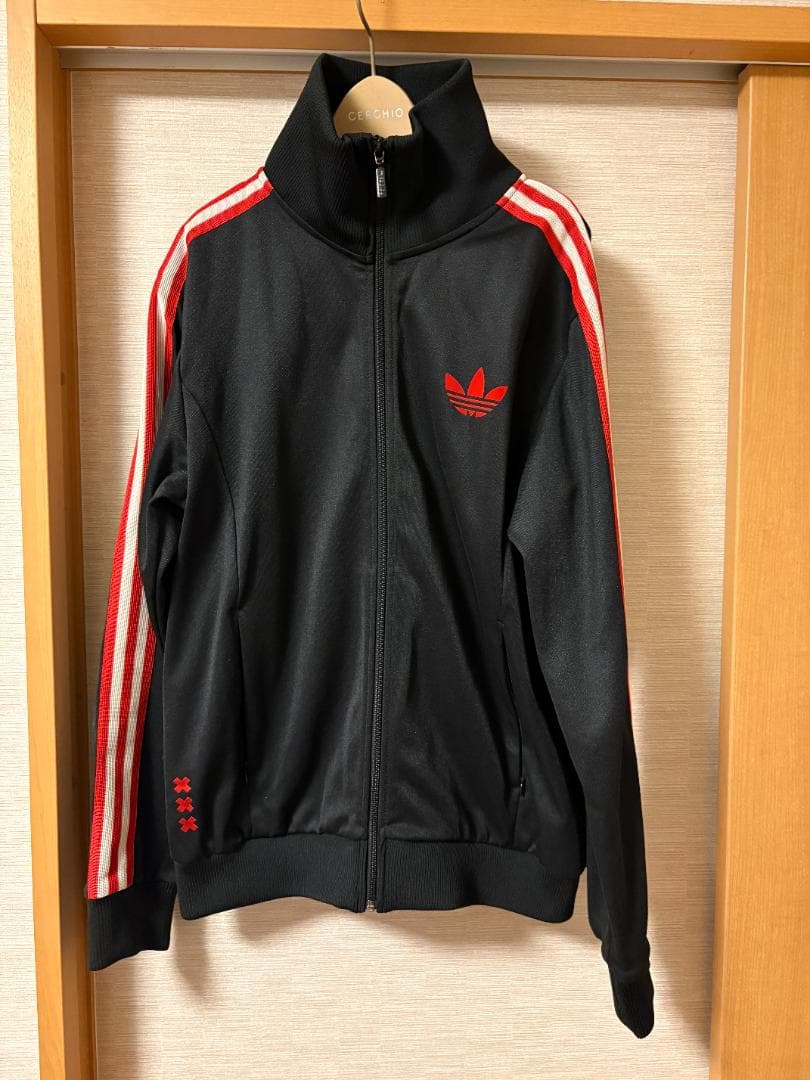 レア　adidas 　AJAX ジャージ 黒/赤　アヤックス　上下セット