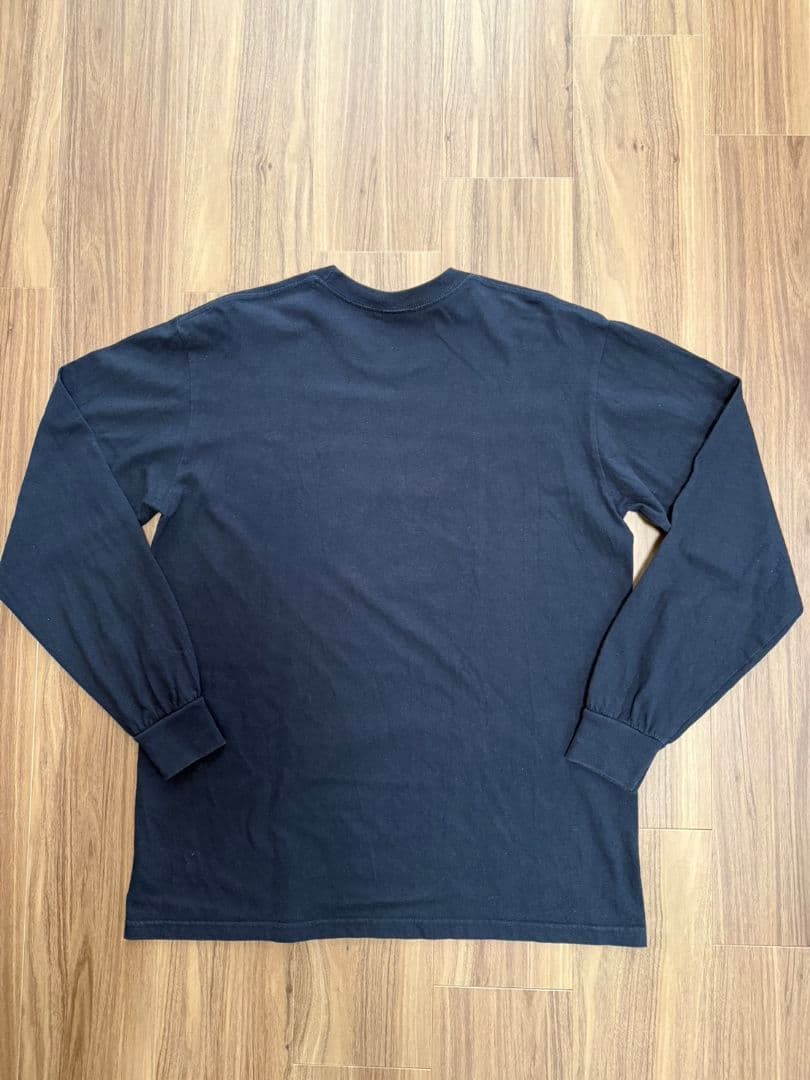 Supreme ネイビー ロゴロングスリーブTシャツ　美品　長袖