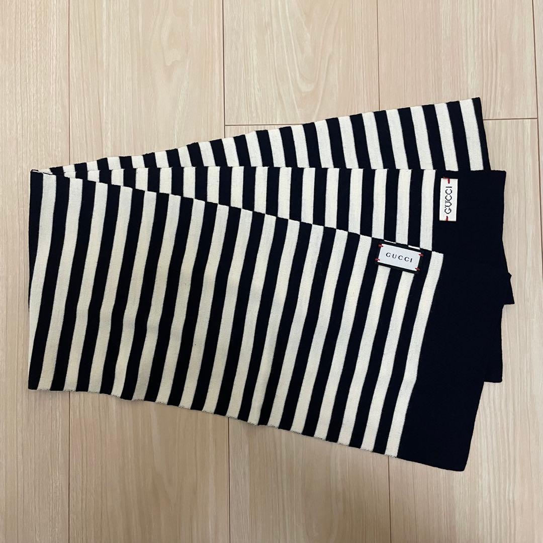 GUCCI ストライプマフラー 20x180cm