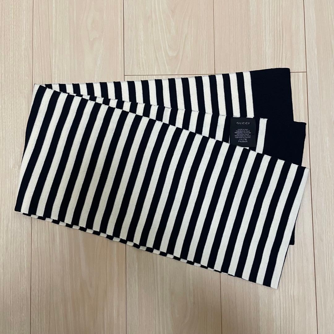 GUCCI ストライプマフラー 20x180cm