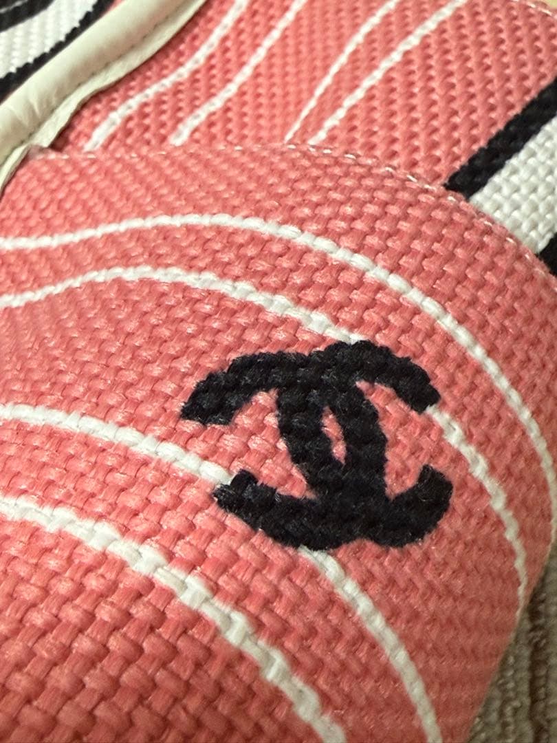 CHANEL クルーズラインボストンバッグ　キャンバスピンク