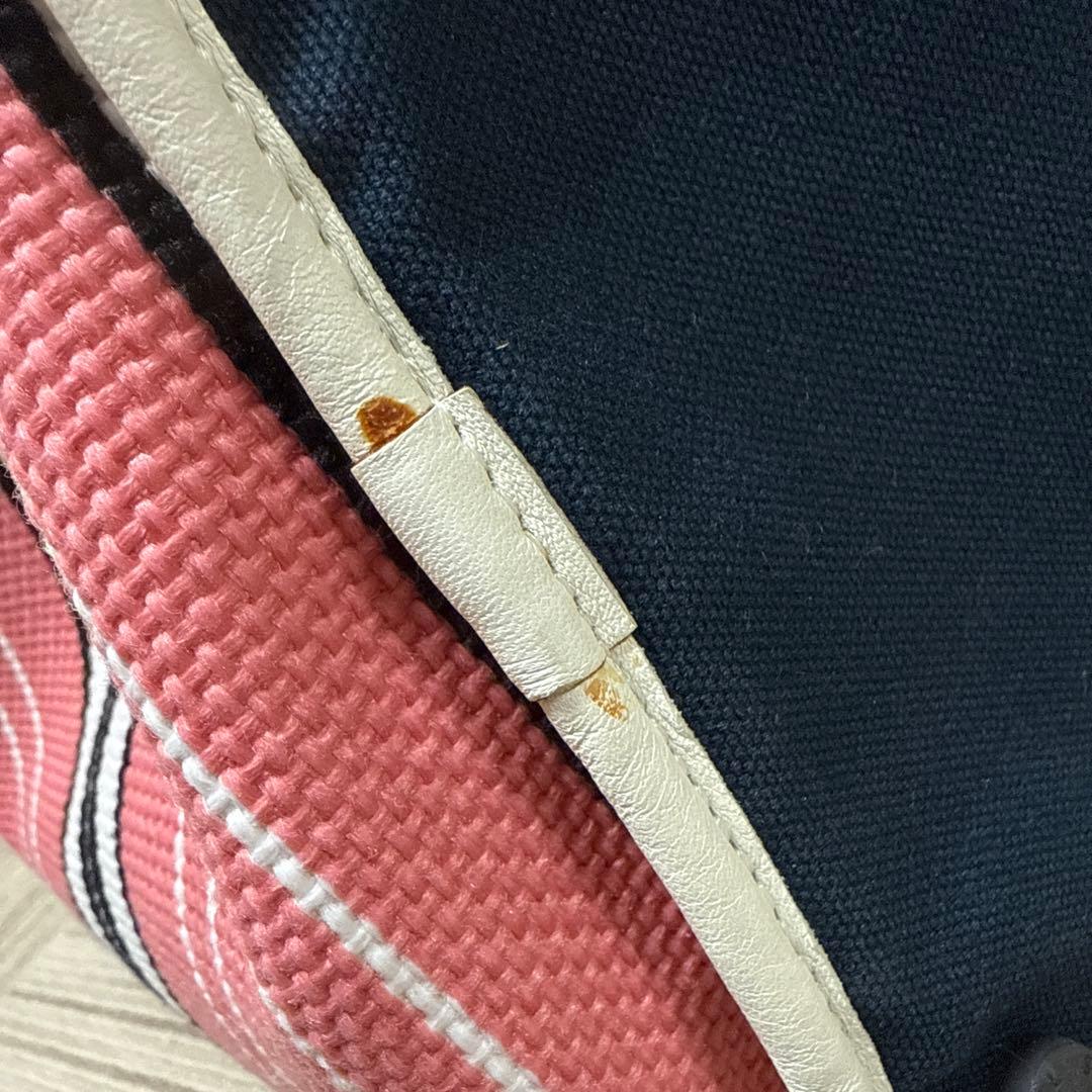 CHANEL クルーズラインボストンバッグ　キャンバスピンク