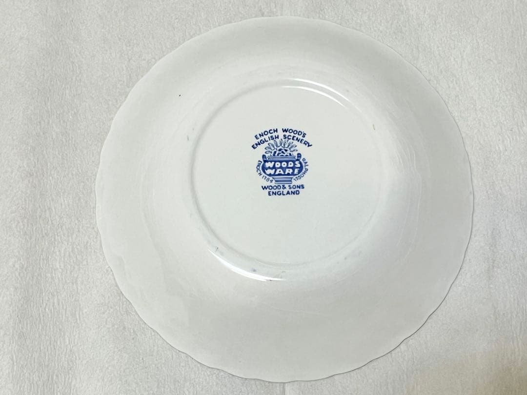 【ヴィンテージ】英WOOD&SONS ENGLISH SCENERYスープ皿2枚
