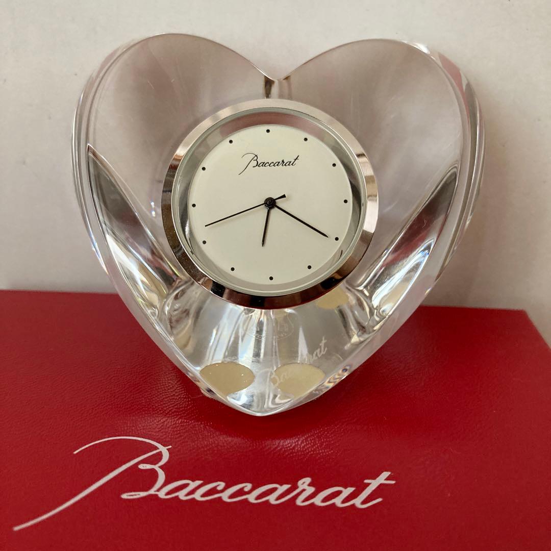 バカラ　Baccarat 置き時計 　ハート型