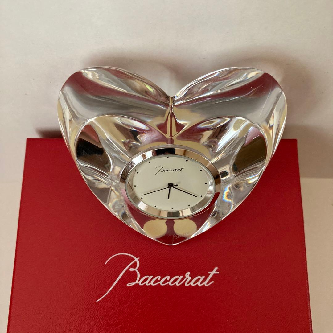 バカラ　Baccarat 置き時計 　ハート型