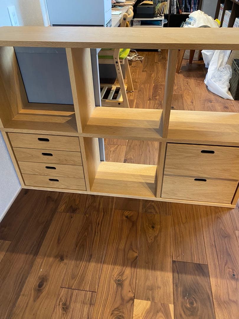 無印良品　スタッキングシェルフ　オーク