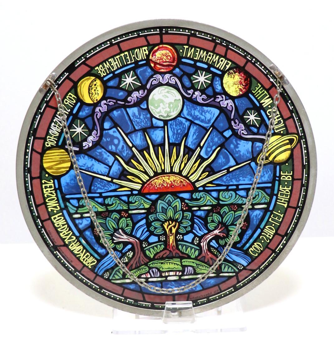 創世記/天地創造 セント・ジョン大聖堂 ヴィンテージ ステンドグラス 旧約聖書