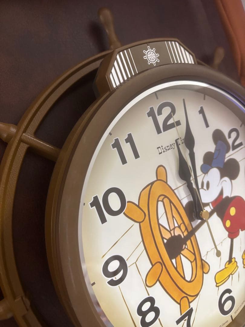 SEIKO Disney ミッキーマウス 蒸気船ウィリー 掛け時計 電波時計