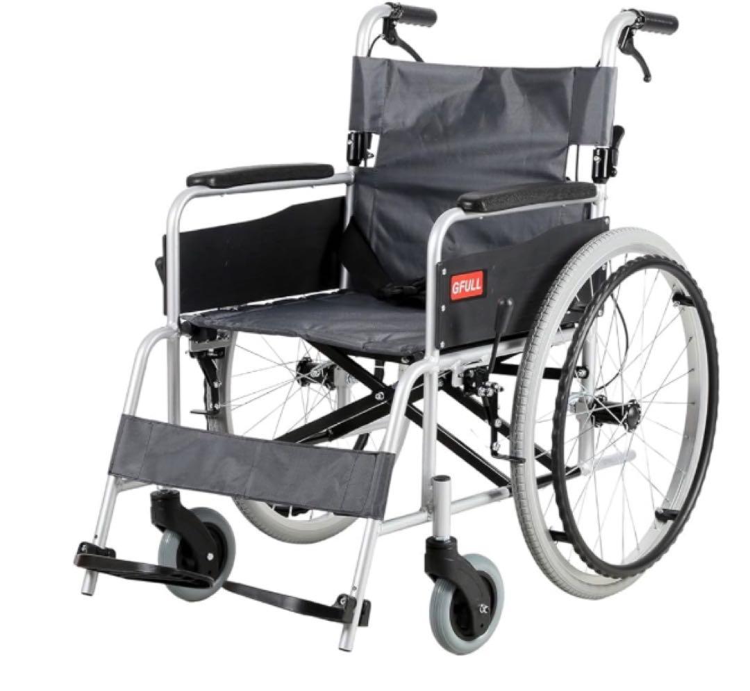 車椅子 軽量 折りたたみ アルミ製 介助ブレーキ付き コンパクト 自走 自走式