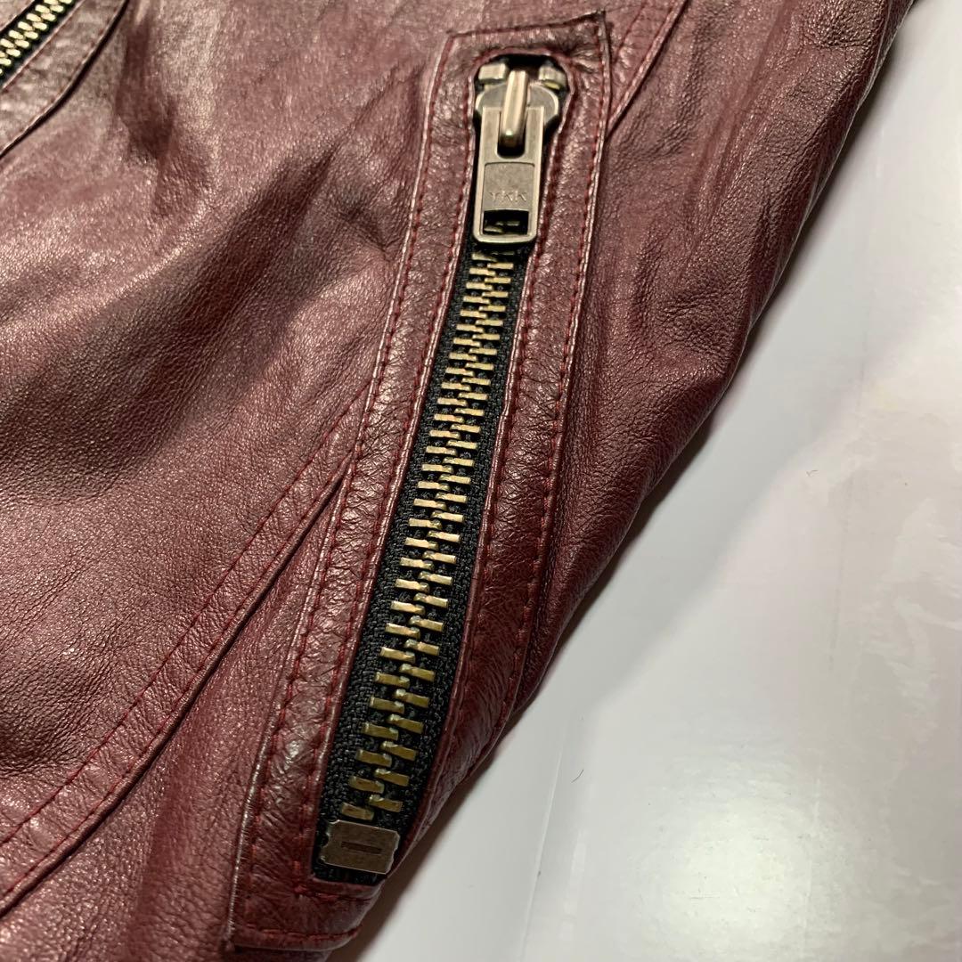 JACKROSEジャックローズピッグレザー ハイネック シングルライダース