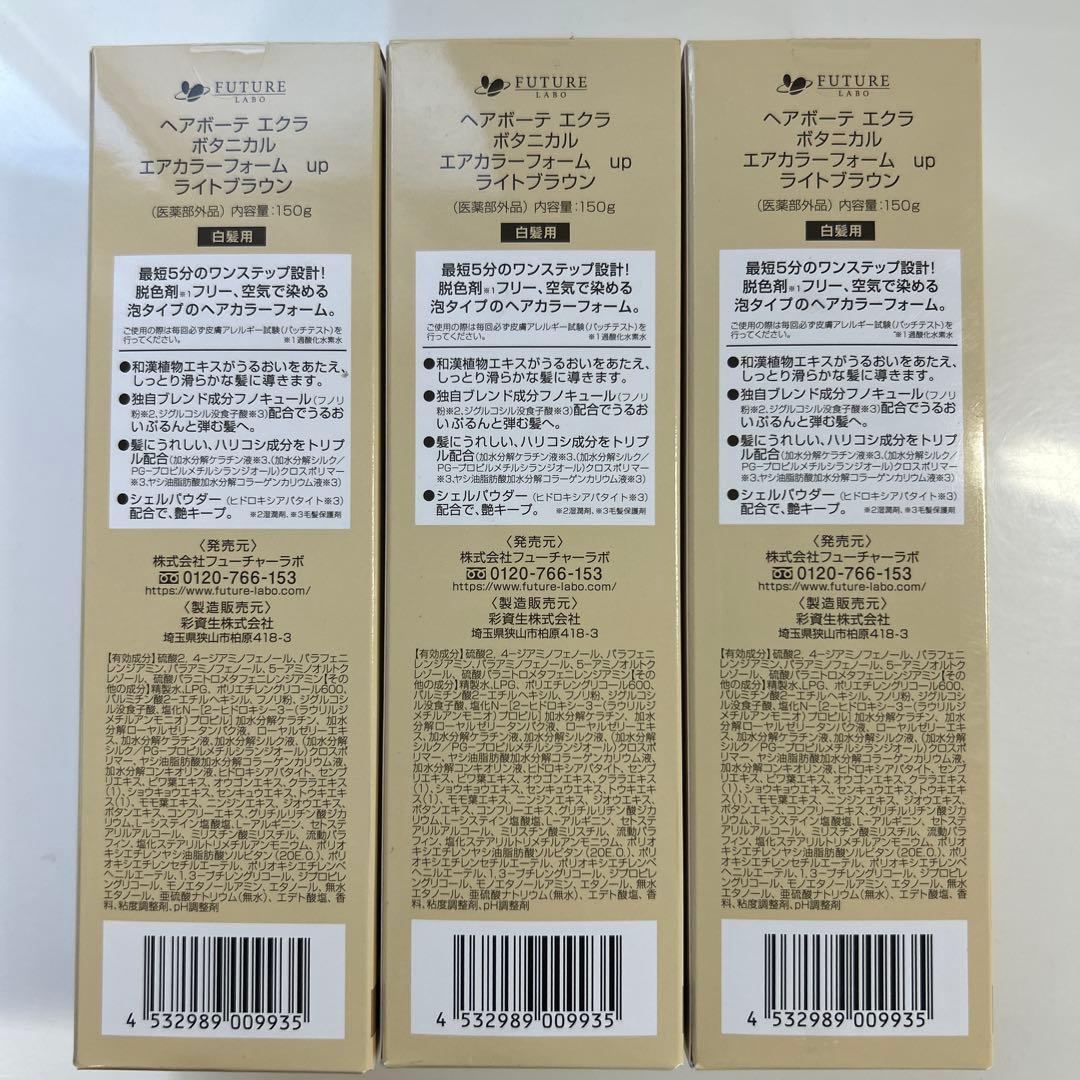 ヘアボーテ エクラ ボタニカル エアカラーフォーム up ライトブラウン