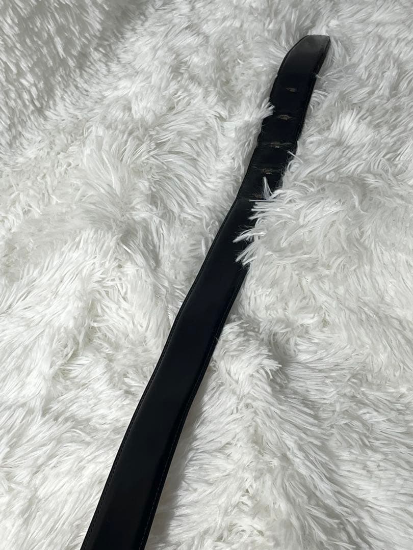 LOUIS VUITTON ルイヴィトン 本革 レザーベルト 黒 シルバー金具