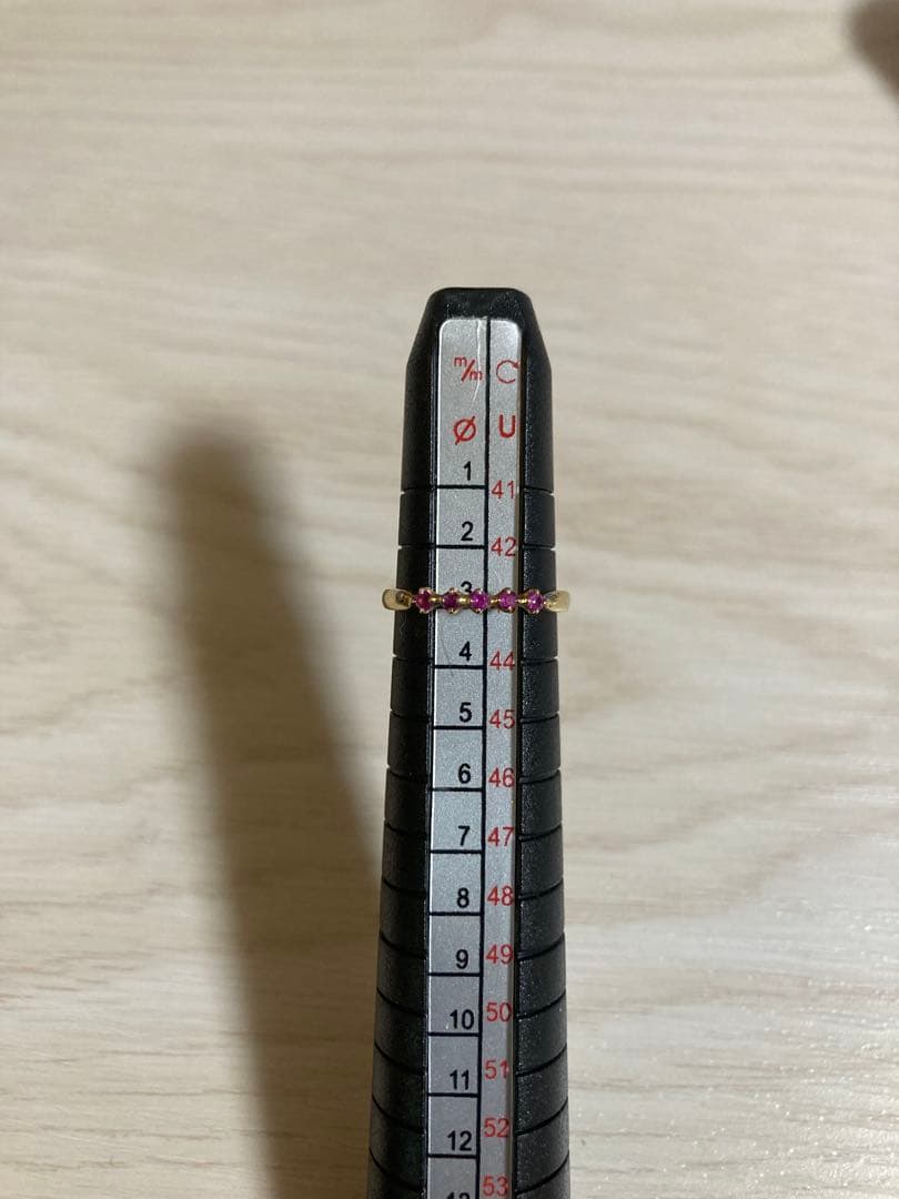 ルビー　ピンキーリング　k10