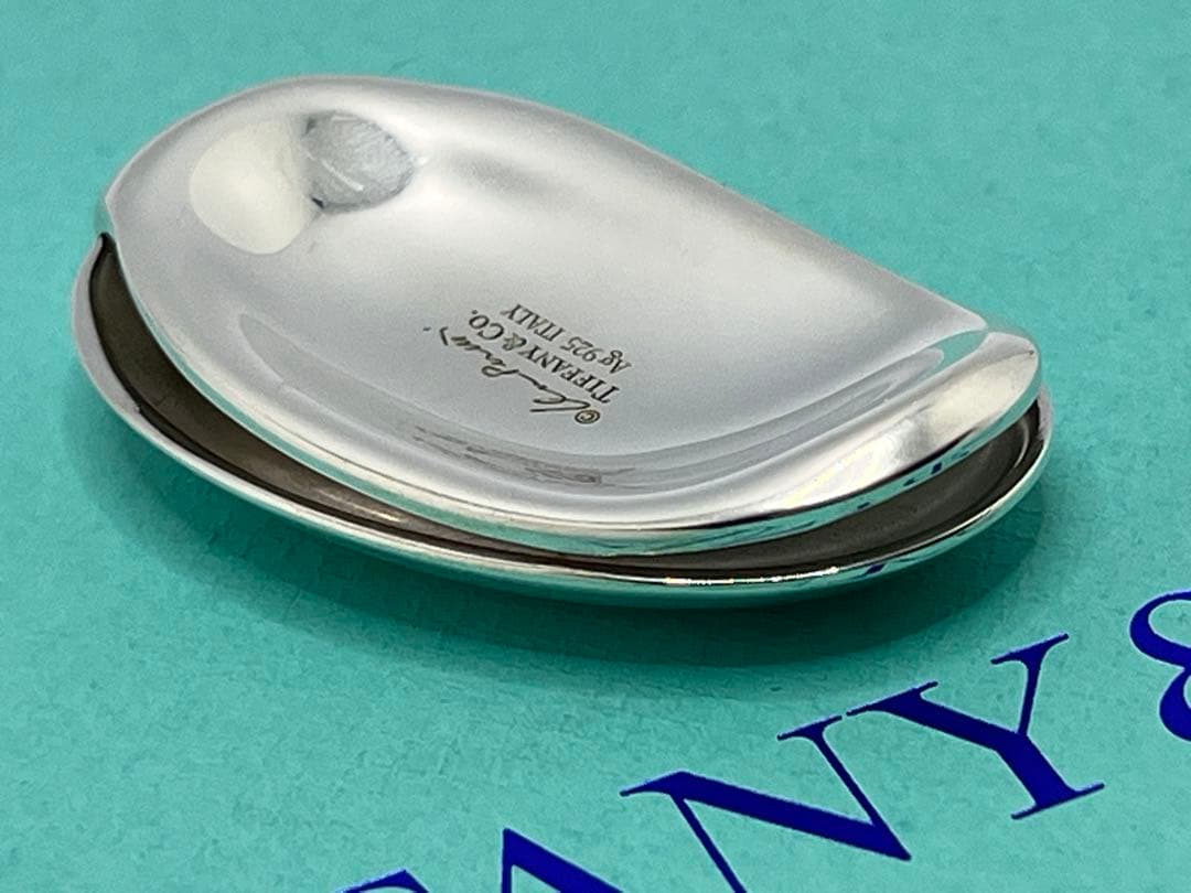 c444 廃盤　希少　美品　ティファニー　ビーン　マネークリップ　Ag925