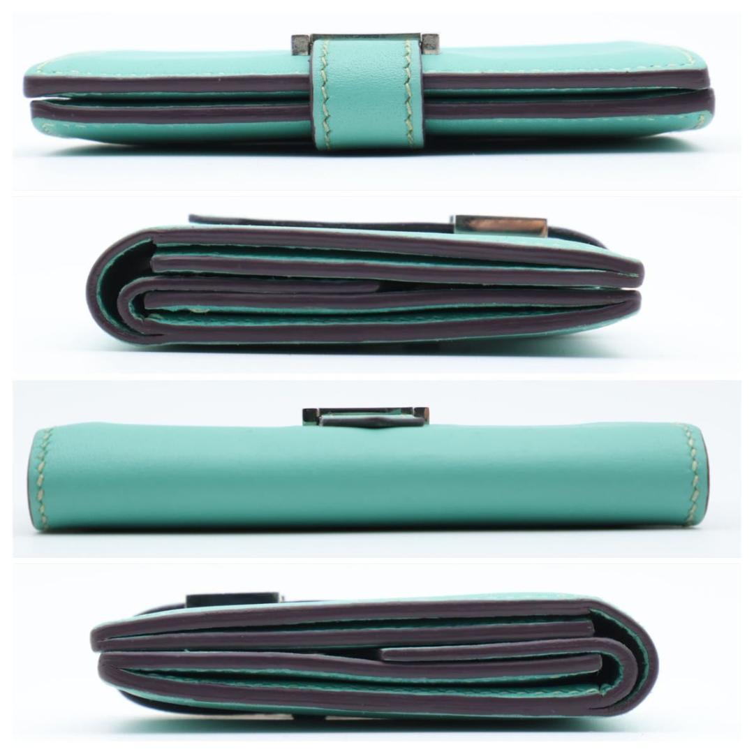 【極美品】HERMES ベアンミニ　ヴォースイフト　ミント系　二つ折り財布