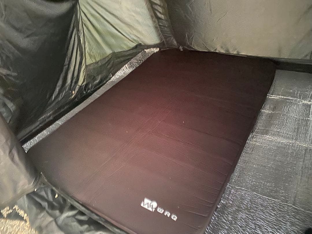 美品☆WAQ インフレーターブルマット ダブルサイズ ブラック