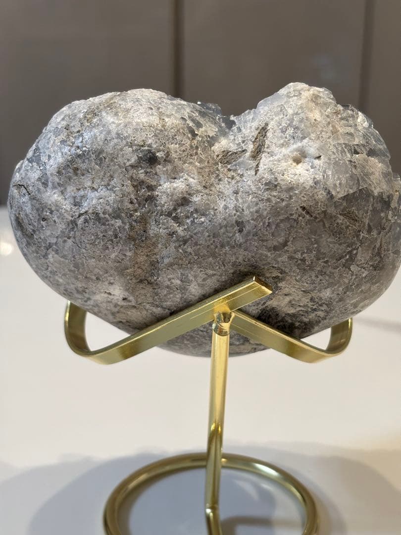 ハート型青灰色クリスタル