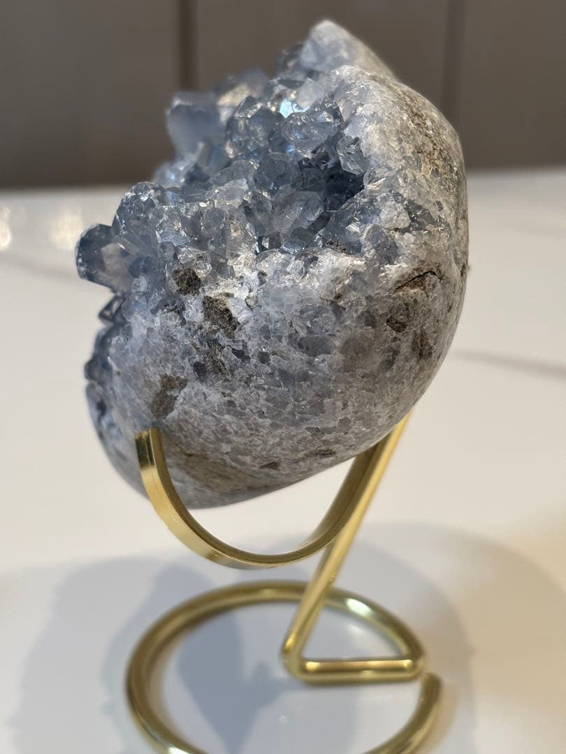 ハート型青灰色クリスタル