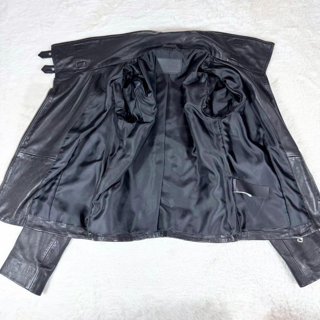 オールセインツ 羊革 2way ライダース レザージャケット BIKER M
