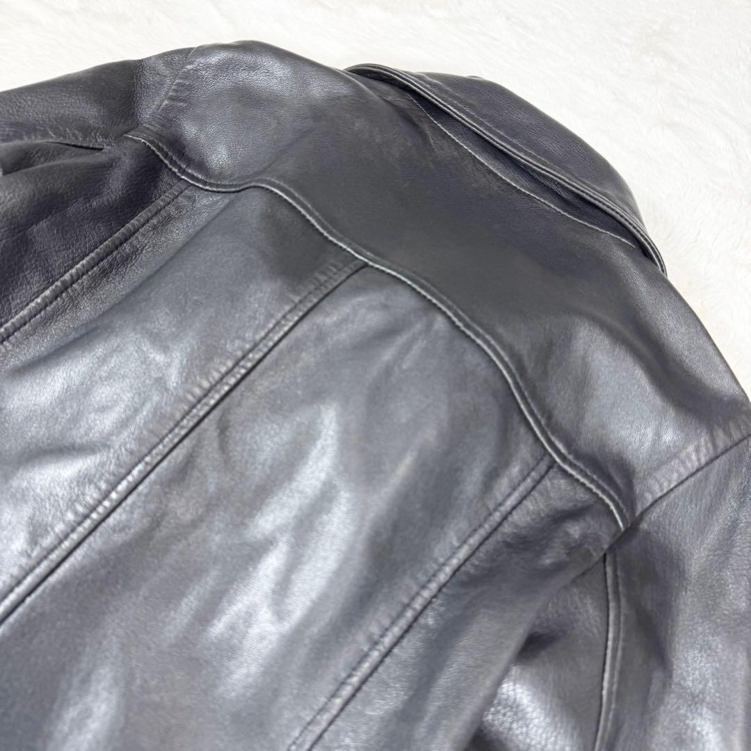 オールセインツ 羊革 2way ライダース レザージャケット BIKER M