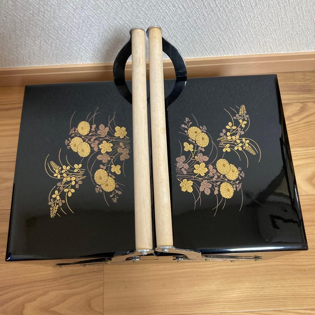 【特価】会津塗り　漆器　お道具箱　お茶道具　小物　未使用　お正月