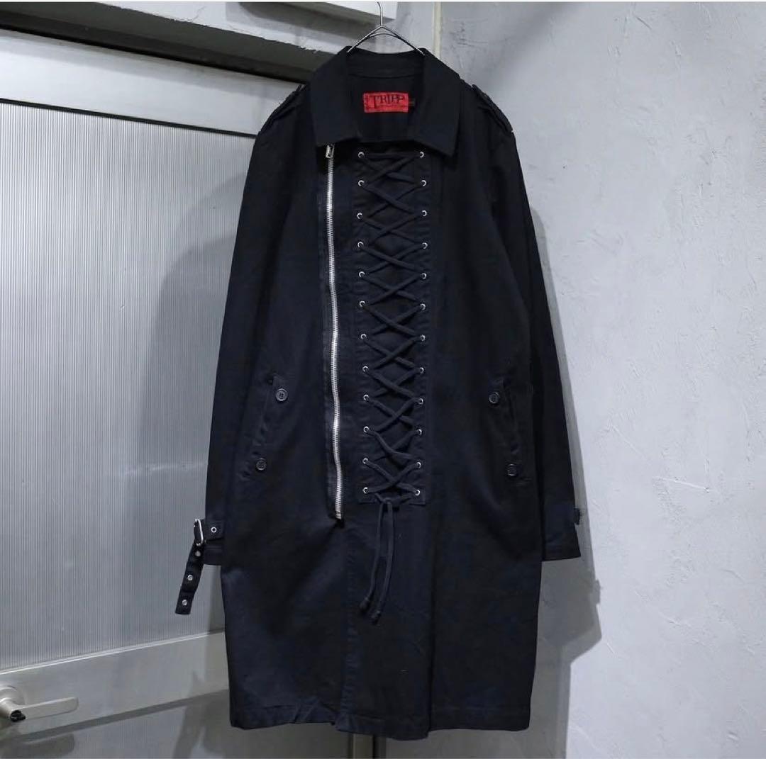 ジャケット・アウター tripp nyc laceup sidezipper design coat
