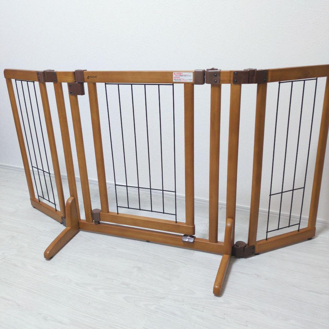 ✨️美品✨️Richell リッチェル ペット用 木製おくだけドア付ゲート S