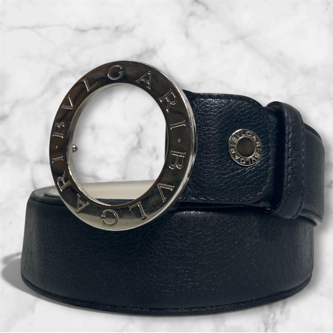 noriわんこ(=∵=)/ BVLGARI レザーベルト　サークルロゴ
