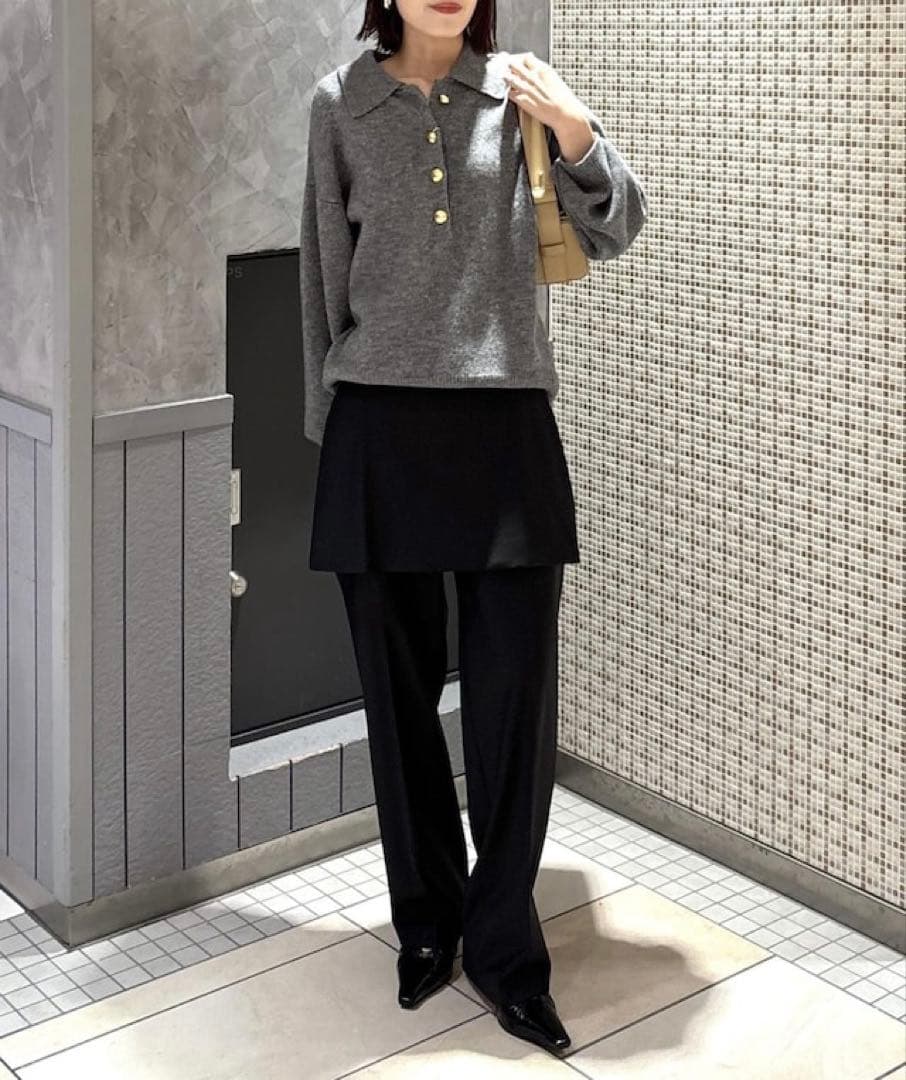 ADAM ET ROPÉ ポロシャツニットプルオーバーグレー F