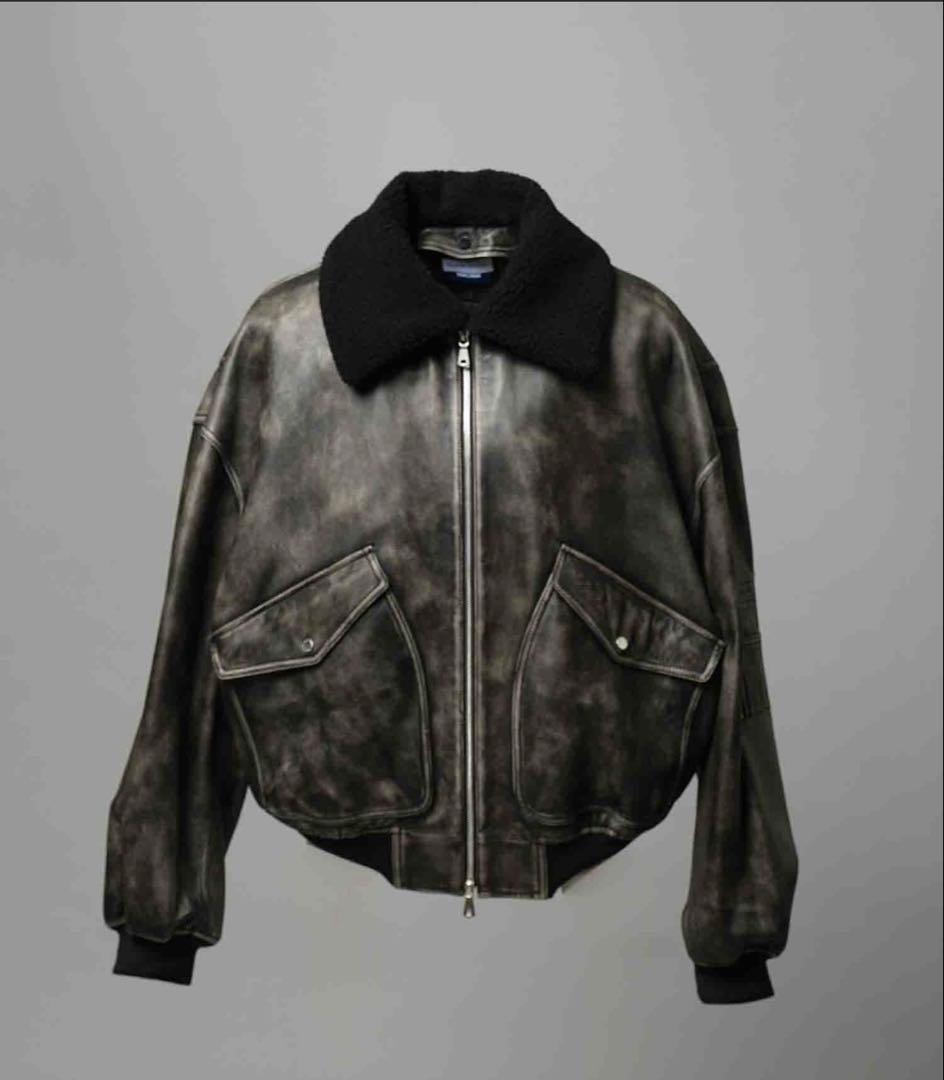 ジャケット・アウター Sheep Leather Mouton G-1 Flight Jacket