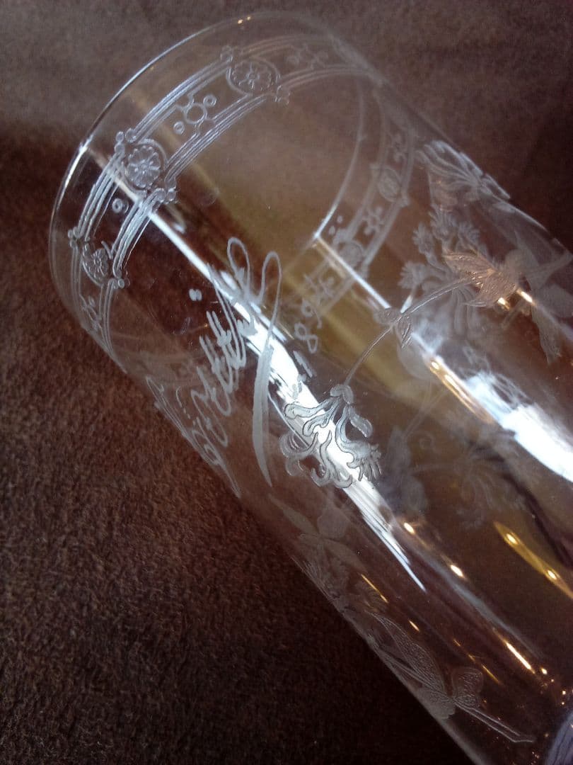 フランス オ—ルド タンブラーグラス ２客 (ペア )